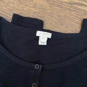 Black J Crew ribbed shirt with buttons